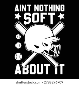 Baseball helmet, bats, and balls with text 