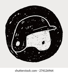 baseball helmet doodle