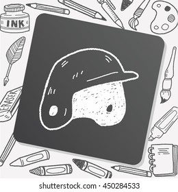 Baseball Helmet Doodle