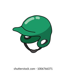 baseball helmet doodle icon