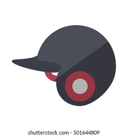 baseball helmet equipment uniform icon vector illustration design