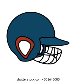 baseball helmet equipment uniform icon vector illustration design