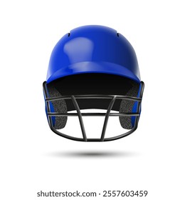 Baseball Helmet with Face Guard. Vector illustration. 
