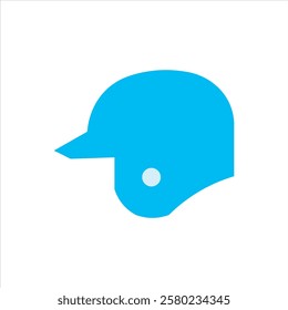 Baseball helmet flat icon vector design illustration. 