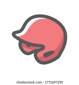 Baseball Helmet Kopfschutz Vektorgrafik-Illustration