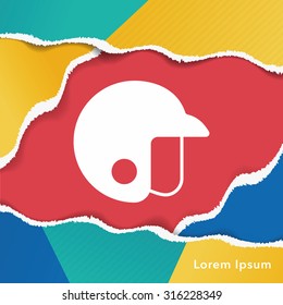 baseball helmet icon