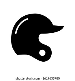 Baseball helmet  icon design template, vector icon designed in flat style isolated on white background, solid icon vector design, can be used for web and various needs of your project