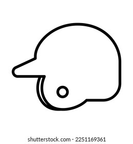 Baseball Helmet Icon Logo Design Vector Template Illustration Sign And Symbol Pixels Perfect