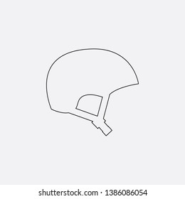 baseball helmet icon sign signifier vector