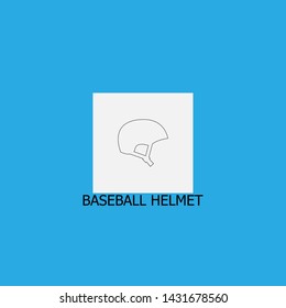 baseball helmet icon sign signifier vector