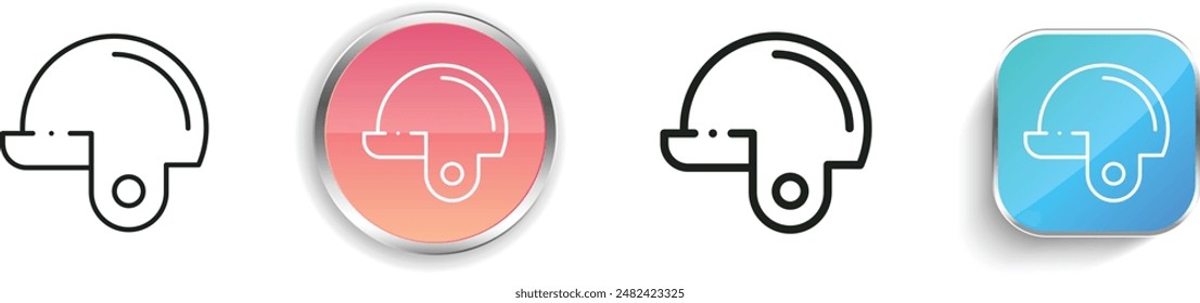 baseball helmet icon. Thin Linear, Regular and Button Style Design Isolated On White Background
