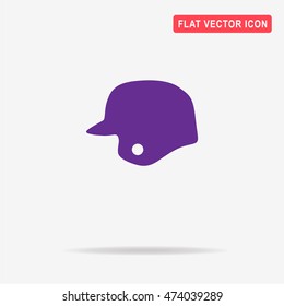 Baseball helmet icon. Vector concept illustration for design.