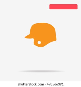 Baseball helmet icon. Vector concept illustration for design.