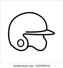 Baseball helmet icon vector design template