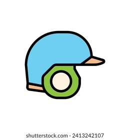 Baseball Helmet Icon Vector Illustration