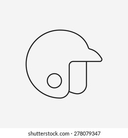 baseball helmet line icon