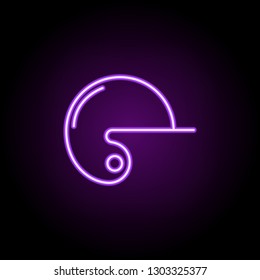 baseball helmet outline icon. Elements of Sport in neon style icons. Simple icon for websites, web design, mobile app, info graphics