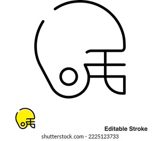 Baseball Helmet Outline Icon Eps