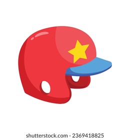 Baseball Helmet vector colorful stickers Icon Design illustration. EPS 10 File
