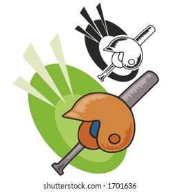 Baseball helmet. Vector illustration