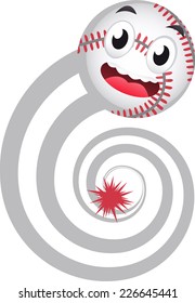 Baseball hit ball face