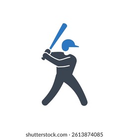 Baseball Hit Icon On White Background