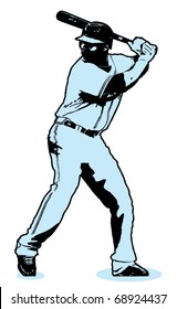 Baseball Hitter Illustration