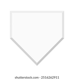 Baseball home plate icon. Vector.