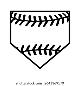 Baseball home plate icon vector. Baseball base illustration sign. Home Plate symbol. Baseball Logo. Baseball home web icon.