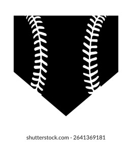 Baseball home plate icon vector. Baseball base illustration sign. Home Plate symbol. Baseball Logo. Baseball home web icon.