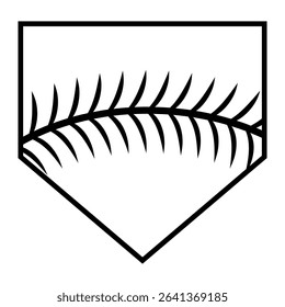Baseball home plate icon vector. Baseball base illustration sign. Home Plate symbol. Baseball Logo. Baseball home web icon.
