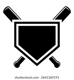 Baseball home plate icon vector. Baseball base illustration sign. Home Plate symbol. Baseball Logo. Baseball home web icon.