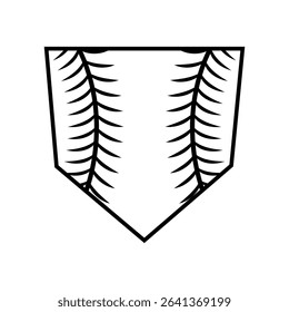 Baseball home plate icon vector. Baseball base illustration sign. Home Plate symbol. Baseball Logo. Baseball home web icon.