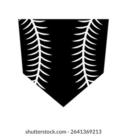 Baseball home plate icon vector. Baseball base illustration sign. Home Plate symbol. Baseball Logo. Baseball home web icon.