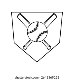 Baseball home plate icon vector. Baseball base illustration sign. Home Plate symbol. Baseball Logo. Baseball home web icon.
