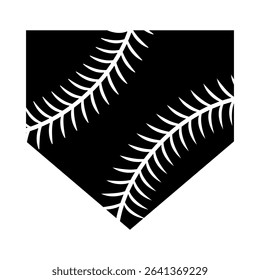 Baseball home plate icon vector. Baseball base illustration sign. Home Plate symbol. Baseball Logo. Baseball home web icon.