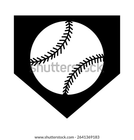 Baseball home plate icon vector. Baseball base illustration sign. Home Plate symbol. Baseball Logo. Baseball home web icon.