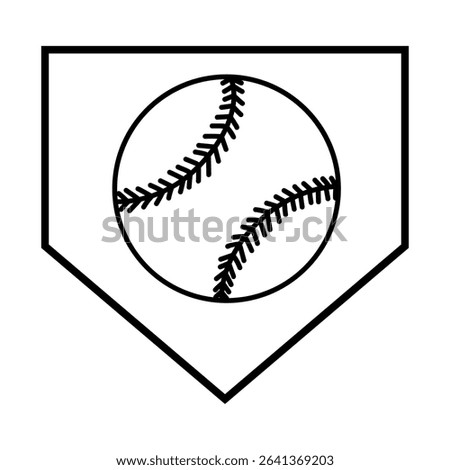 Baseball home plate icon vector. Baseball base illustration sign. Home Plate symbol. Baseball Logo. Baseball home web icon.