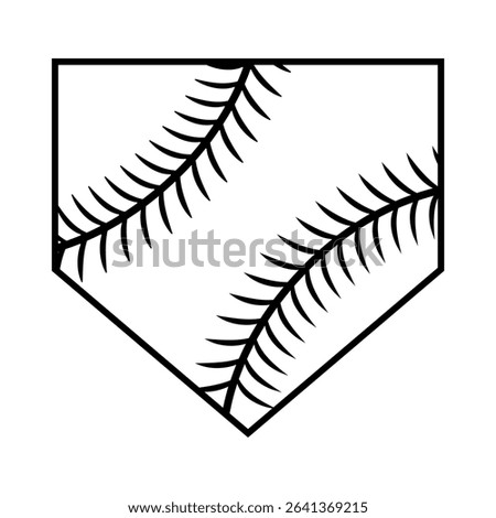 Baseball home plate icon vector. Baseball base illustration sign. Home Plate symbol. Baseball Logo. Baseball home web icon.