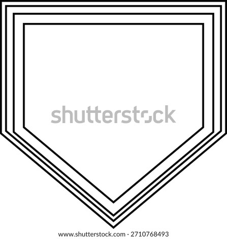 Baseball Home Plate Icon Vector represents the classic symbol of baseball gameplay, competition, and sports strategy in a clean, minimal, and modern outline design capturing its importance in scoring.