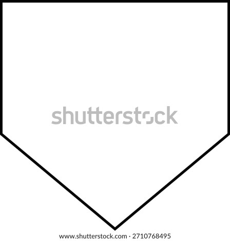 Baseball Home Plate Icon Vector represents the classic symbol of baseball gameplay, competition, and sports strategy in a clean, minimal, and modern outline design capturing its importance in scoring.