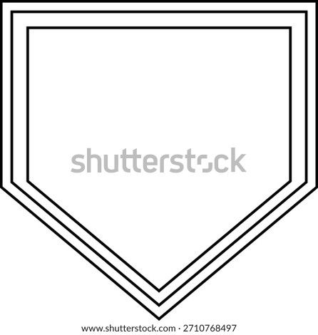 Baseball Home Plate Icon Vector represents the classic symbol of baseball gameplay, competition, and sports strategy in a clean, minimal, and modern outline design capturing its importance in scoring.