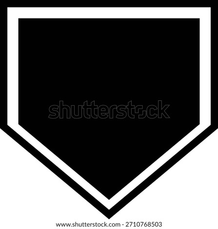 Baseball Home Plate Icon Vector represents the classic symbol of baseball gameplay, competition, and sports strategy in a clean, minimal, and modern outline design capturing its importance in scoring.