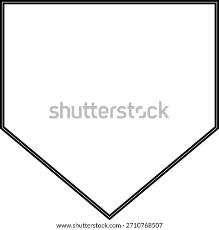 Baseball Home Plate Icon Vector represents the classic symbol of baseball gameplay, competition, and sports strategy in a clean, minimal, and modern outline design capturing its importance in scoring.