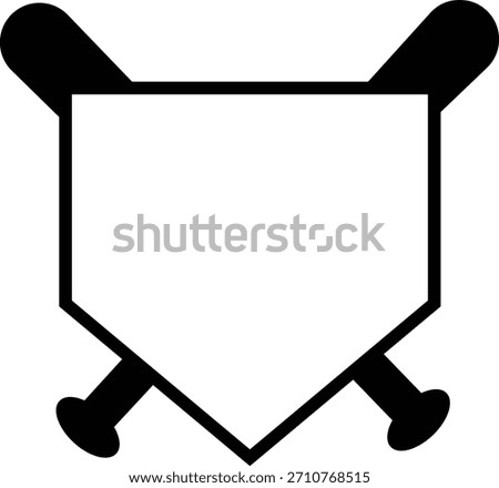 Baseball Home Plate Icon Vector represents the classic symbol of baseball gameplay, competition, and sports strategy in a clean, minimal, and modern outline design capturing its importance in scoring.