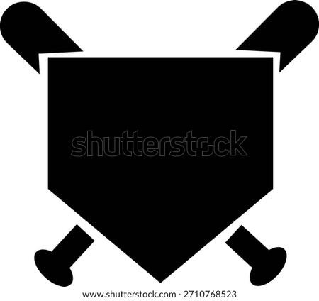 Baseball Home Plate Icon Vector represents the classic symbol of baseball gameplay, competition, and sports strategy in a clean, minimal, and modern outline design capturing its importance in scoring.