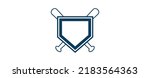 Baseball Home Plate Vector Icon. Vector Template Design. Silhouette. Playing. Home base. Sport. League Crest