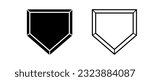 Baseball Home Plate Vector Icon. Vector Template Design. Silhouette. Playing. Home base. Sport. Diamond