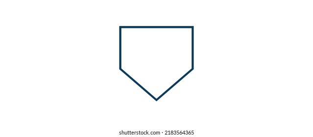 Vektorsymbol der Baseball-Home-Plate. Vorlagendesign für Vektorgrafiken. Silhouette. Spielen. Home Base. Sport.