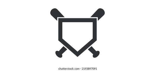 Vektorsymbol der Baseball-Home-Plate. Vorlagendesign für Vektorgrafiken. Silhouette. Spielen. Home Base. Sport. Ligacreme